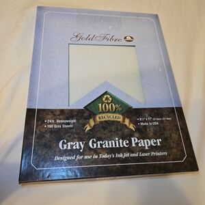 AMPAD Gold Fibre Gray Granite Paper Sheets Ink Jet Laser Printers USA 1997